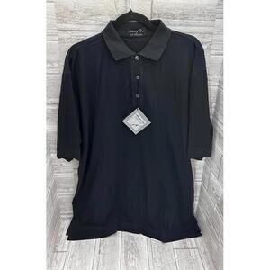 Albert Ross Golf Collection Polo Shirt Black Size L NWT Made in Peru